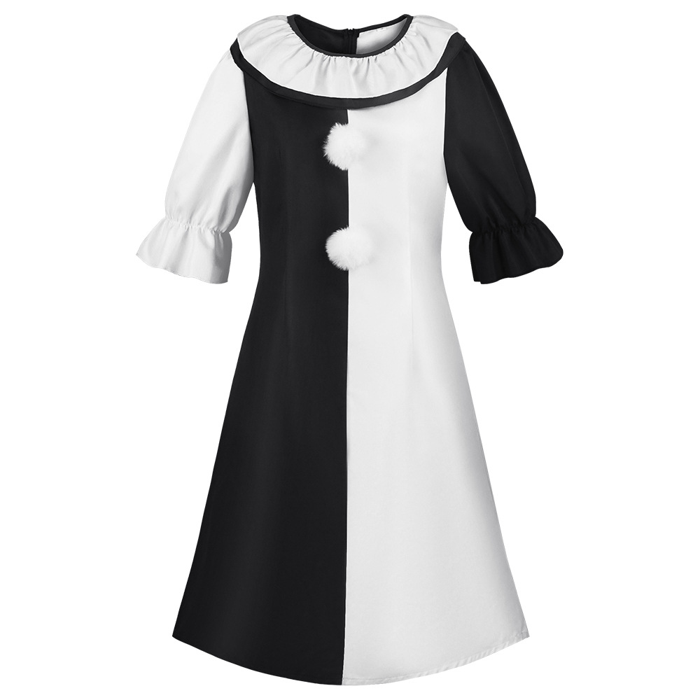 Halloween Horror Clown Costume Role Playing Cosplay Outfit for Adults Unisex